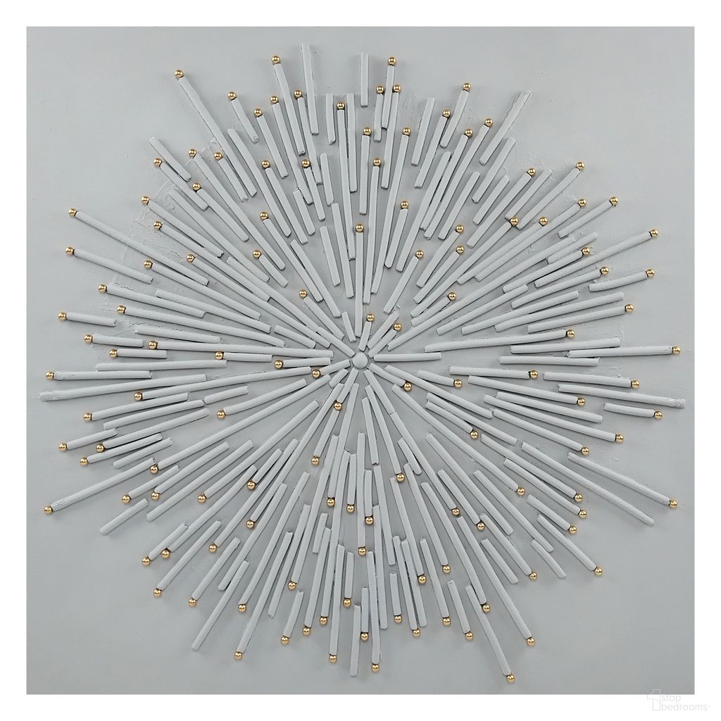 Timeless Starburst Canvas Wall Art In White