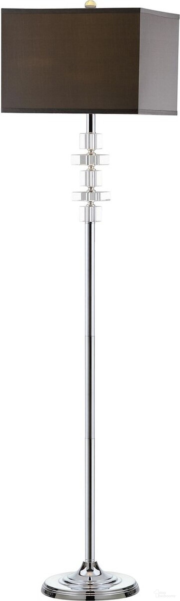 The appearance of Times Square Clear 60.5 Inch Floor Lamp with Gray Shade designed by Safavieh in the modern / contemporary interior design. This chrome piece of furniture  was selected by 1StopBedrooms from Safavieh LIT Collection to add a touch of cosiness and style into your home. Sku: LIT4174A. Material: Chrome.