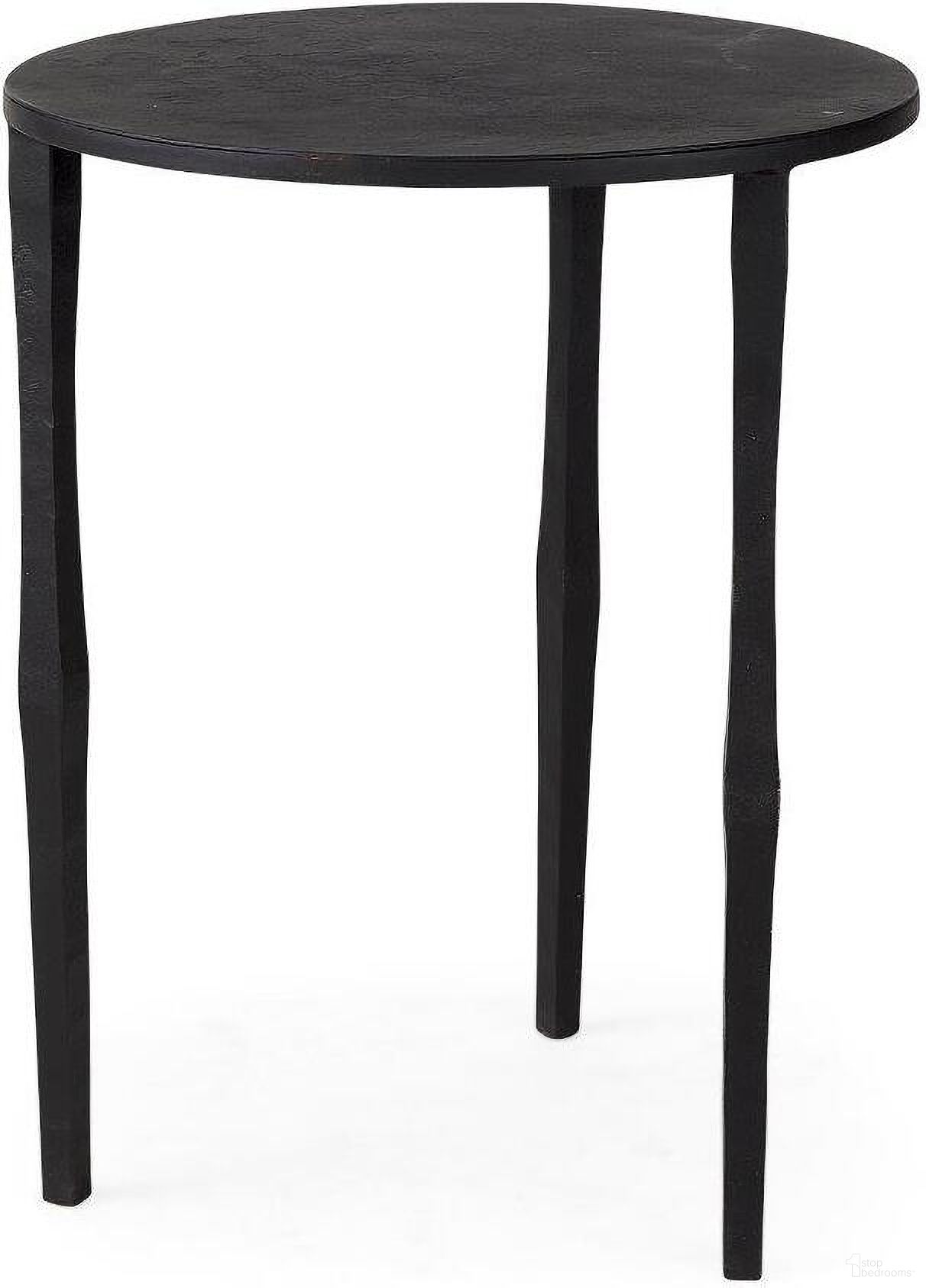 The appearance of Timothy Ebony Black Iron Side Table designed by Mercana in the industrial interior design. This black piece of furniture  was selected by 1StopBedrooms from Timothy Collection to add a touch of cosiness and style into your home. Sku: 69258. Material: Iron.