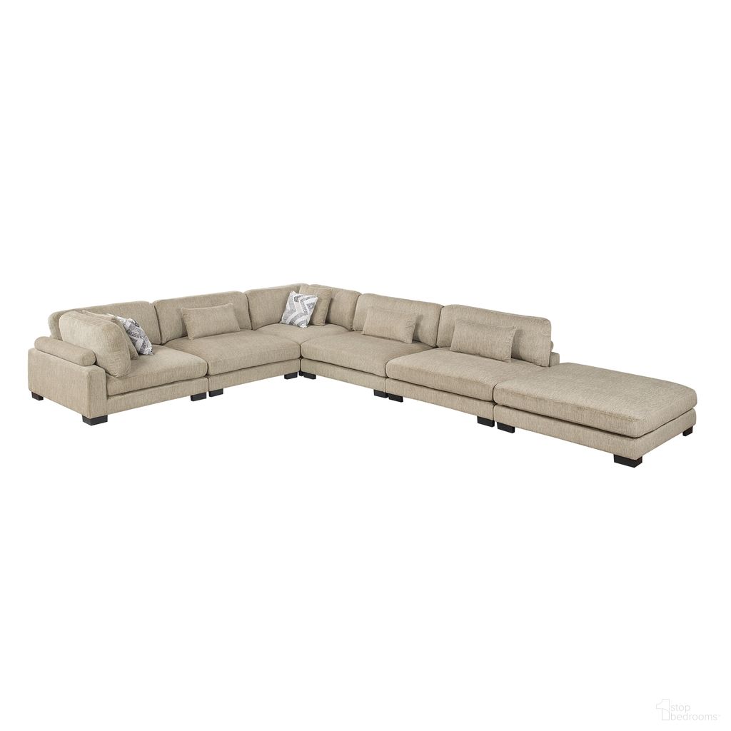 Tinley 6-Piece Modular Sectional with Ottoman In Brown