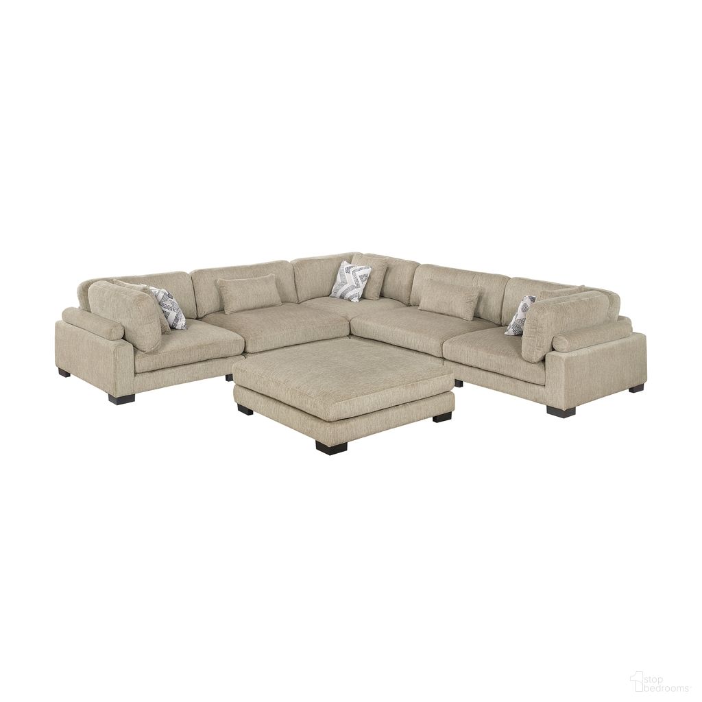Tinley 6-Piece Modular Sectional with Ottoman In Brown