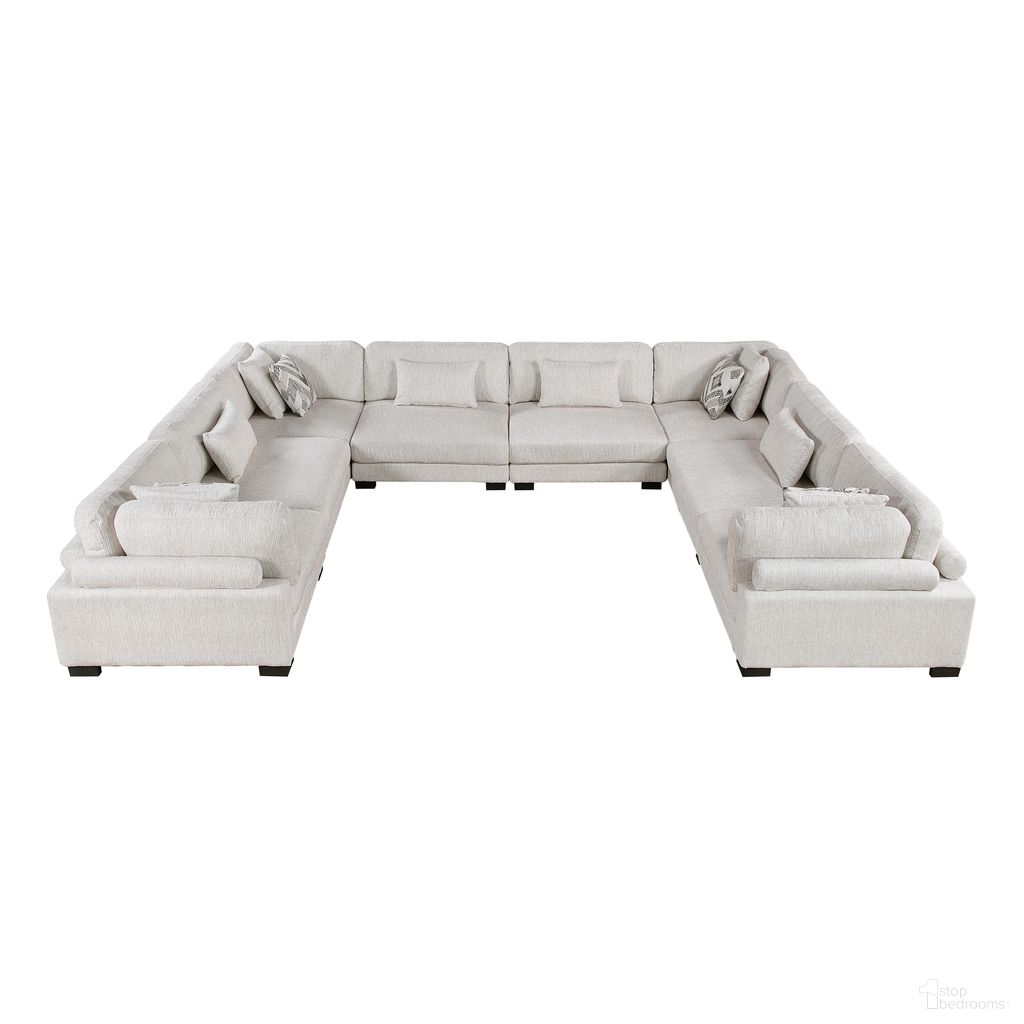 The appearance of Tinley 8-Piece Modular Sectional In Beige designed by Homelegance in the modern / contemporary interior design. This beige piece of furniture  was selected by 1StopBedrooms from Tinley Collection to add a touch of cosiness and style into your home. Sku: 9555BEG-CR;9555BEG-CR;9555BEG-CR;9555BEG-CR;9555BEG-AC;9555BEG-AC;9555BEG-AC;9555BEG-AC. Material: Microfiber. Layout: U-Shape.