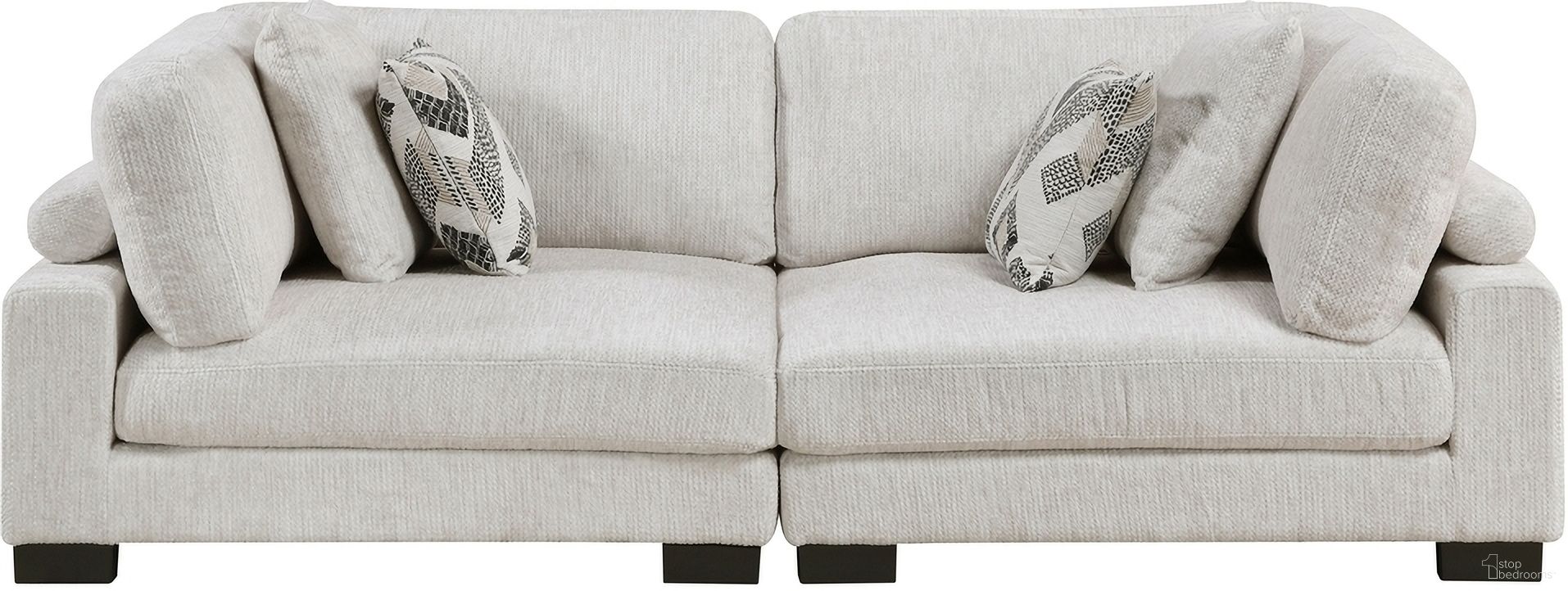 The appearance of Tinley Loveseat In Beige designed by Homelegance in the modern / contemporary interior design. This beige piece of furniture  was selected by 1StopBedrooms from Tinley Collection to add a touch of cosiness and style into your home. Sku: 9555BEG-CR;9555BEG-CR. Material: Microfiber.