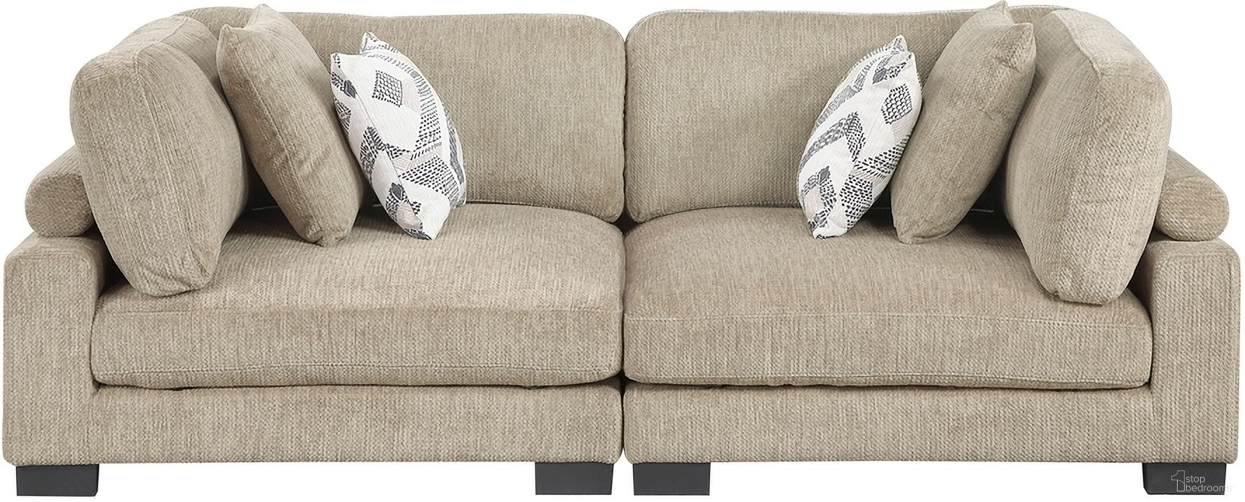 The appearance of Tinley Loveseat In Brown designed by Homelegance in the modern / contemporary interior design. This brown piece of furniture  was selected by 1StopBedrooms from Tinley Collection to add a touch of cosiness and style into your home. Sku: 9555BRW-CR;9555BRW-CR. Material: Microfiber.