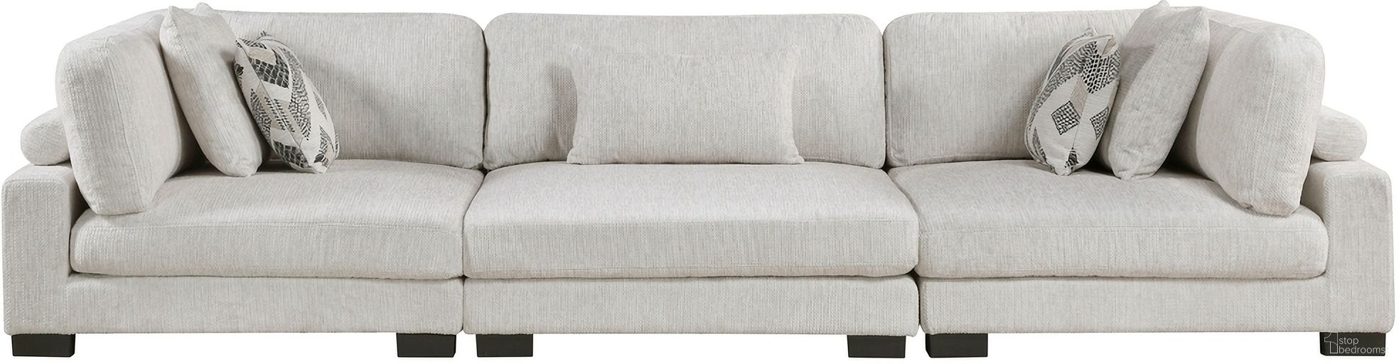 The appearance of Tinley Sofa In Beige designed by Homelegance in the modern / contemporary interior design. This beige piece of furniture was selected by 1StopBedrooms from Tinley Collection to add a touch of cosiness and style into your home. Sku: 9555BEG-CR;9555BEG-CR;9555BEG-AC. Material: Microfiber.