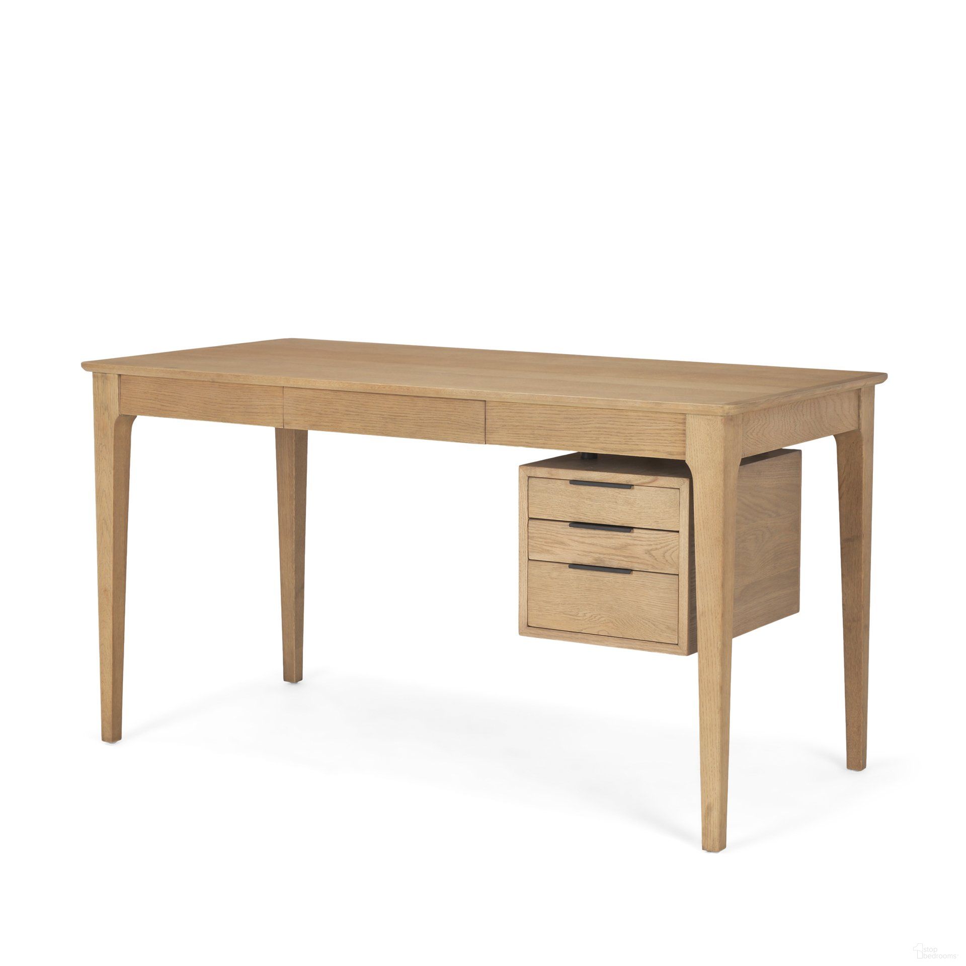 The appearance of Tino Oak Wood with 4 Drawers Desk In Light Brown designed by Mercana in the modern / contemporary interior design. This light brown piece of furniture was selected by 1StopBedrooms from Tino Collection to add a touch of cosiness and style into your home. Sku: 70891. Material: Wood.