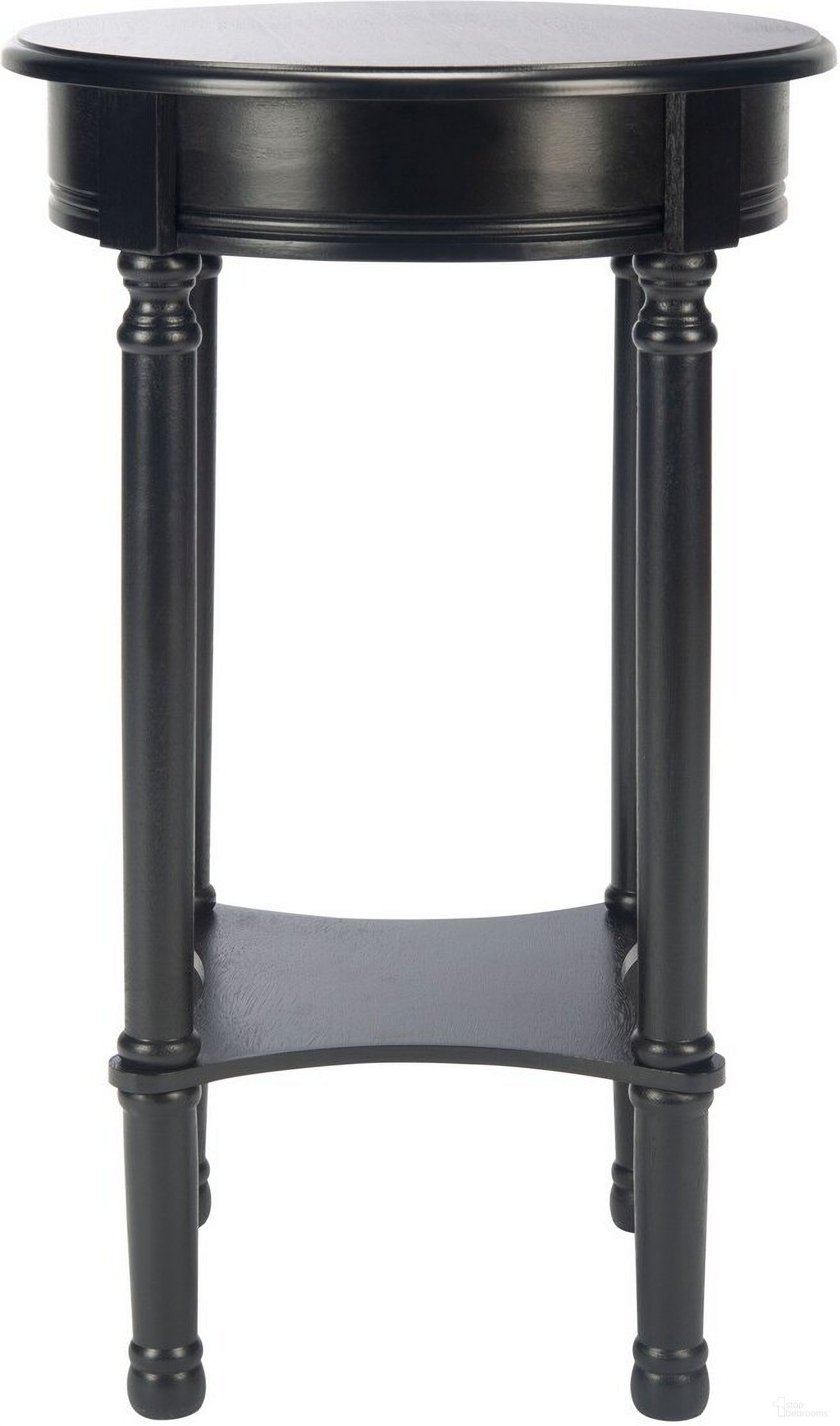The appearance of Tinsley Round Accent Table in Black designed by Safavieh in the modern / contemporary interior design. This black piece of furniture  was selected by 1StopBedrooms from Tinsley Collection to add a touch of cosiness and style into your home. Sku: ACC5717B. Material: Wood.