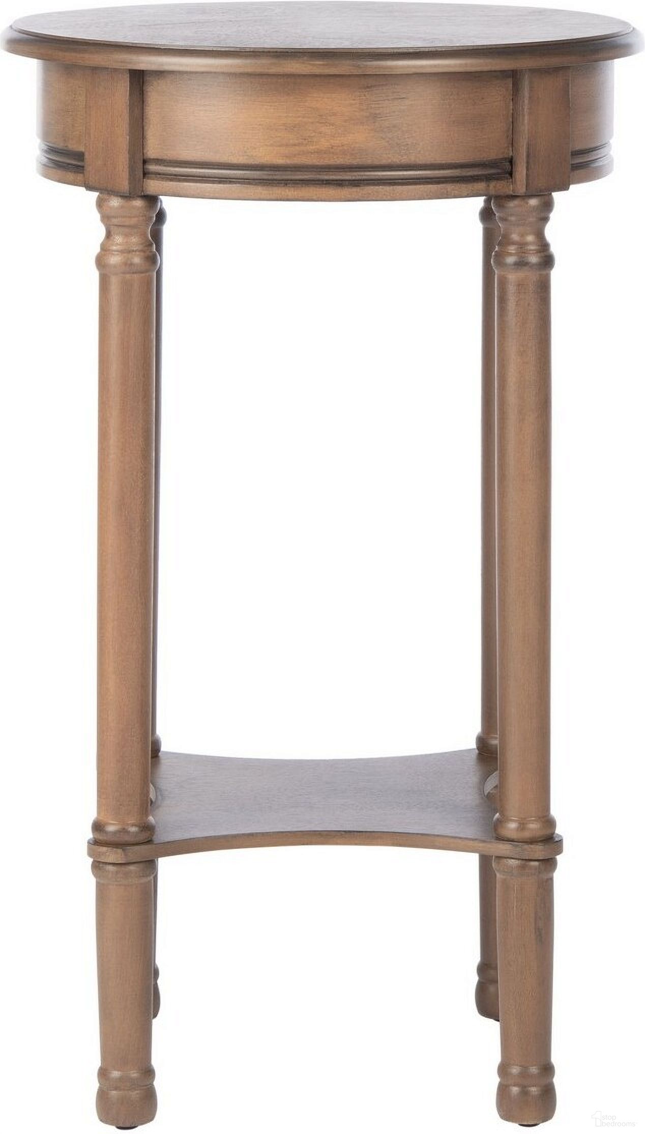 The appearance of Tinsley Round Accent Table in Brown designed by Safavieh in the modern / contemporary interior design. This brown piece of furniture  was selected by 1StopBedrooms from Tinsley Collection to add a touch of cosiness and style into your home. Sku: ACC5717C. Material: Wood.