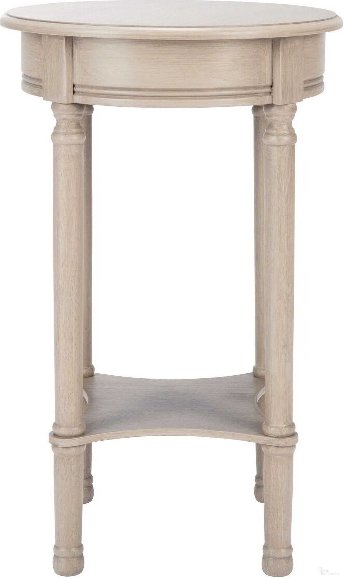 The appearance of Tinsley Round Accent Table in Greige designed by Safavieh in the modern / contemporary interior design. This greige piece of furniture  was selected by 1StopBedrooms from Tinsley Collection to add a touch of cosiness and style into your home. Sku: ACC5717A. Material: Wood.