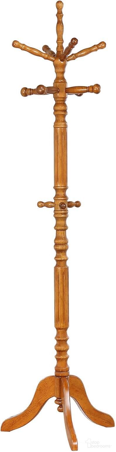 Achelle Coat Rack with 11 Hooks Golden Brown