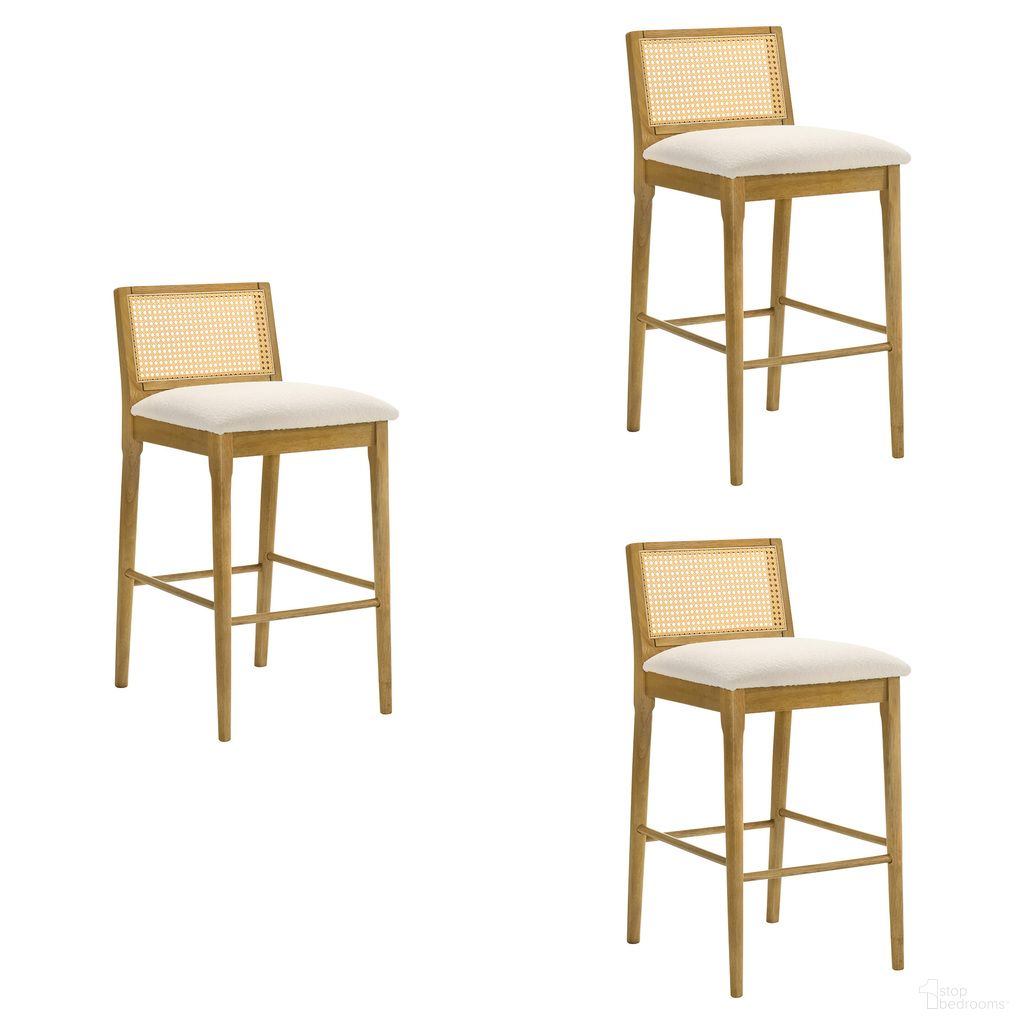 The appearance of Tobias Bar Height Bar Stool Set of 3 In Amber Glow and White designed by Armen Living in the coastal interior design. This amber glow and white piece of furniture  was selected by 1StopBedrooms from Tobias Collection to add a touch of cosiness and style into your home. Sku: LCTBBAWHAG30;LCTBBAWHAG30;LCTBBAWHAG30. Material: Polyester.