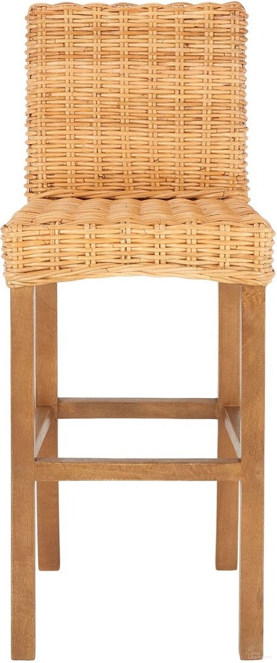 Tobie Rattan Bar Stool in Natural