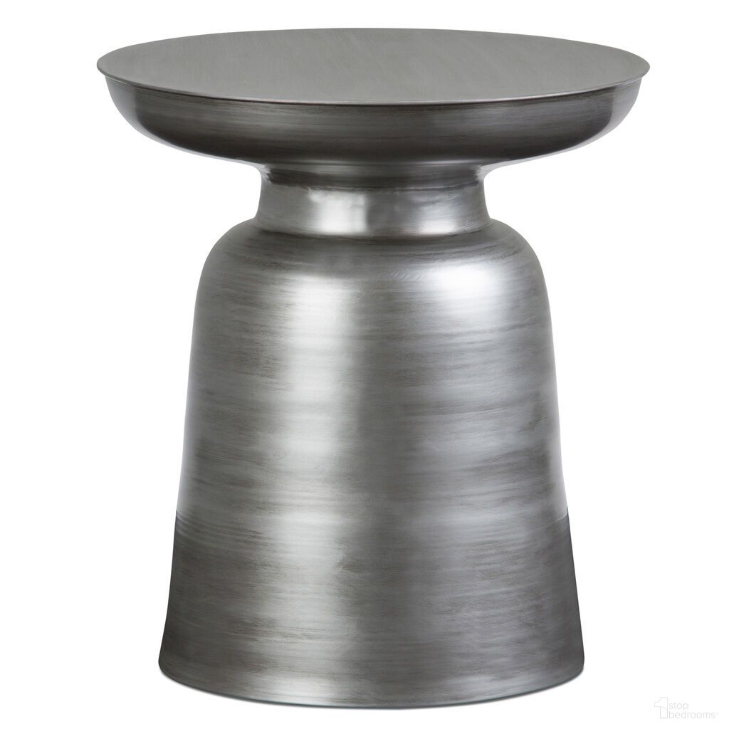 Toby 17 Inch Metal Accent Table In Silver