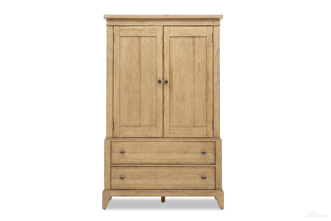 Today's Traditions 2 Drawer and 2 Door Armoire In Natural Hickory