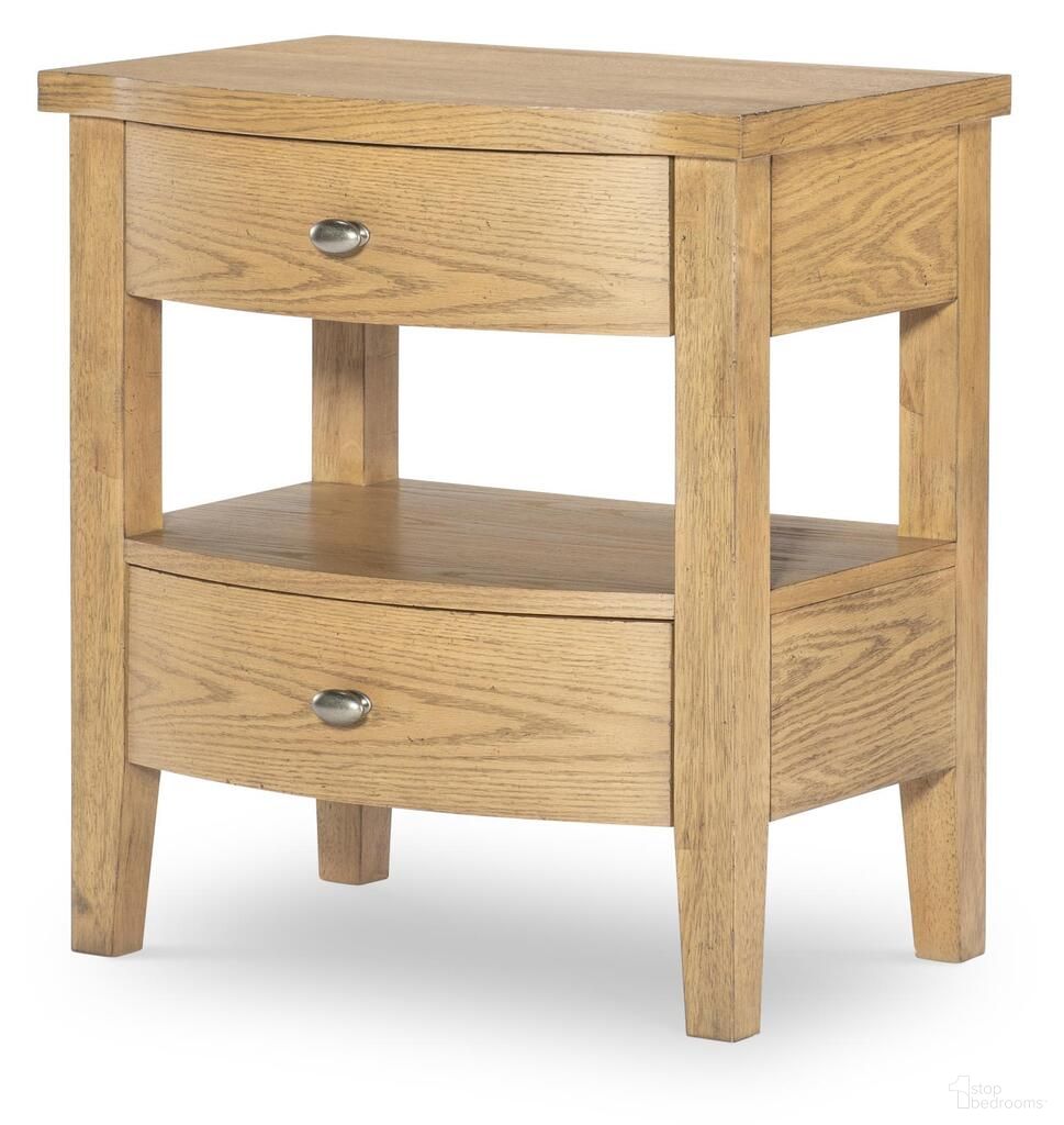The appearance of Today's Traditions 2 Drawer Open Night Stand In Natural Hickory designed by Legacy Classic in the transitional interior design. This natural hickory piece of furniture was selected by 1StopBedrooms from Today's Traditions Collection to add a touch of cosiness and style into your home. Sku: TY4950-3102. Material: Hardwood.