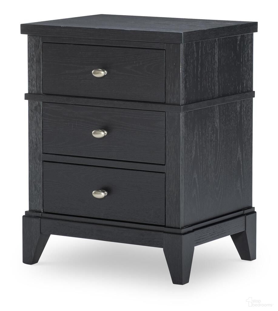 The appearance of Today's Traditions 3 Drawer Night Stand with USB In Blacksmith designed by Legacy Classic in the transitional interior design. This blacksmith piece of furniture was selected by 1StopBedrooms from Today's Traditions Collection to add a touch of cosiness and style into your home. Sku: TY4951-3100. Material: Hardwood.