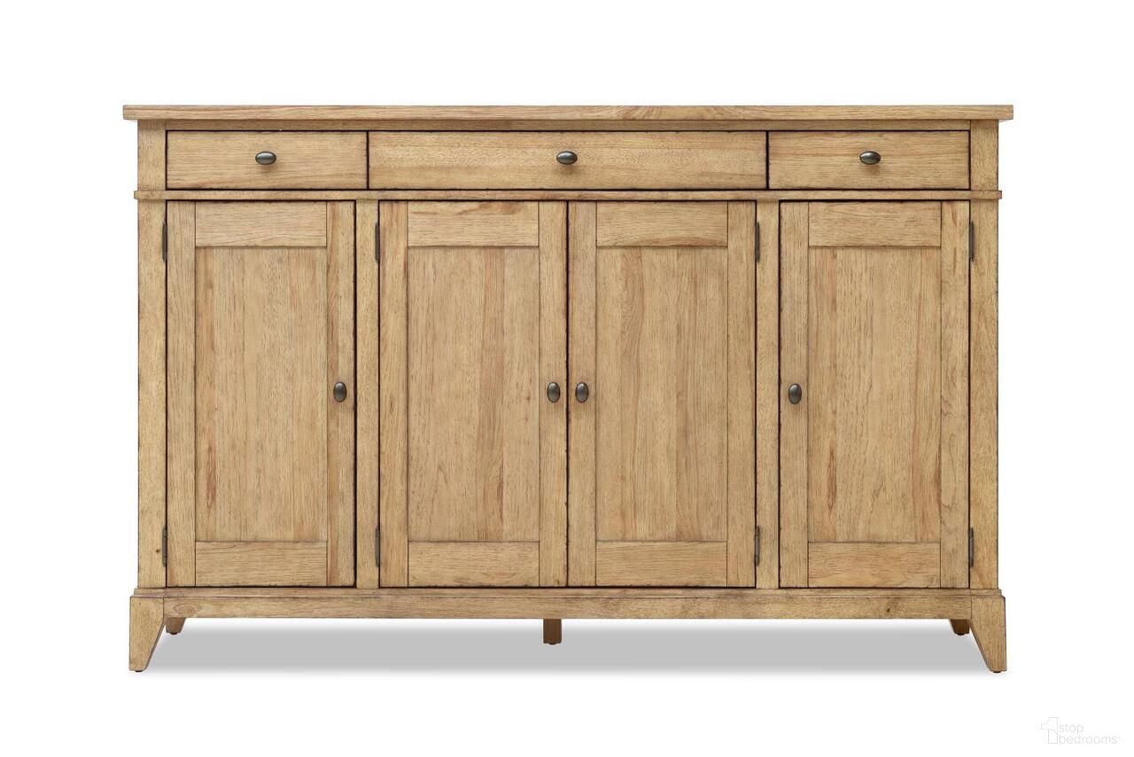 The appearance of Today's Traditions 4 Doors and 3 Drawer Credenza In Natural Hickory designed by Legacy Classic in the transitional interior design. This natural hickory piece of furniture was selected by 1StopBedrooms from Today's Traditions Collection to add a touch of cosiness and style into your home. Sku: TY656-895. Material: Hardwood.
