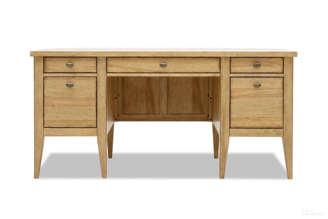 The appearance of Today's Traditions 5 Drawer Desk In Natural Hickory designed by Legacy Classic in the transitional interior design. This natural hickory piece of furniture was selected by 1StopBedrooms from Today's Traditions Collection to add a touch of cosiness and style into your home. Sku: TY656-850. Material: Hardwood.