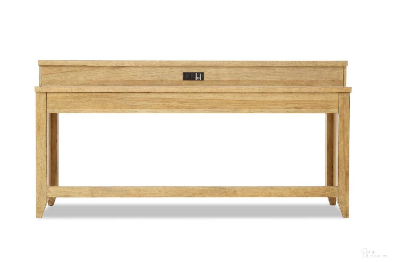 The appearance of Today's Traditions Sofa Bar Console In Natural Hickory designed by Legacy Classic in the transitional interior design. This natural hickory piece of furniture was selected by 1StopBedrooms from Today's Traditions Collection to add a touch of cosiness and style into your home. Sku: TY656-827. Table Base Style: Trestle. Table Top Shape: Rectangular. Material: Hardwood.