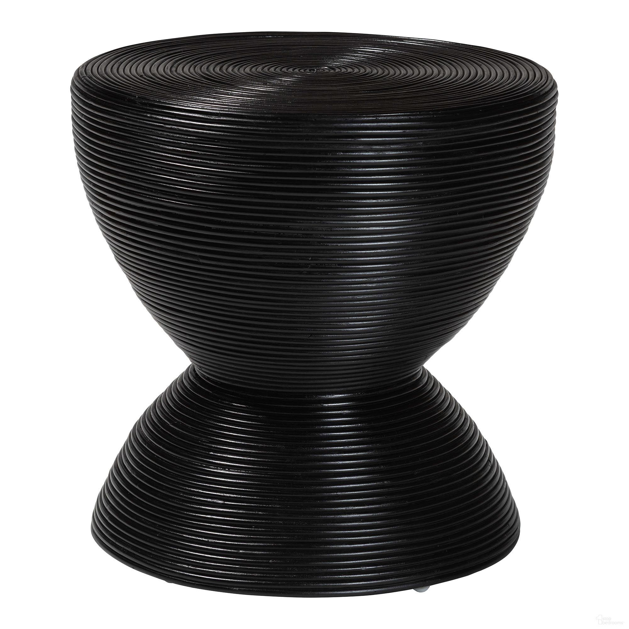 The appearance of Tokyo Laminated Natural Rattan Side Table In Black designed by Baxton Studio in the bohemian interior design. This black piece of furniture  was selected by 1StopBedrooms from Tokyo Collection to add a touch of cosiness and style into your home. Sku: Tokyo-Black Rattan-Side Table. Material: Natural Rattan.