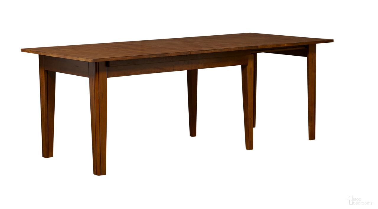 The appearance of Toluca 132" Rustic Amber Extendable Rectangular Leg Dining Table designed by A-America in the transitional interior design. This brown piece of furniture was selected by 1StopBedrooms from Toluca Collection to add a touch of cosiness and style into your home. Sku: TOLRA617L. Table Base Style: Legs. Table Top Shape: Rectangular. Material: Rubberwood. Size: 132" x 38".
