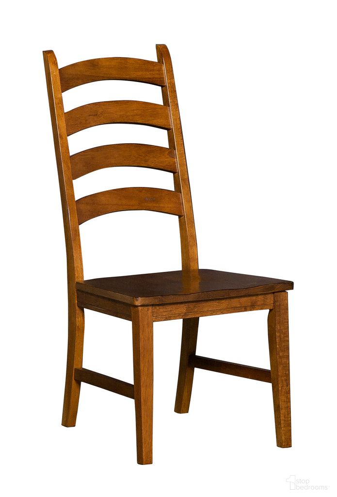 The appearance of Toluca Rustic Amber Ladderback Side Chair Set of 2 designed by A-America in the transitional interior design. This brown piece of furniture was selected by 1StopBedrooms from Toluca Collection to add a touch of cosiness and style into your home. Sku: TOLRA2752. Material: Rubberwood. Chair Type: Side Chair.