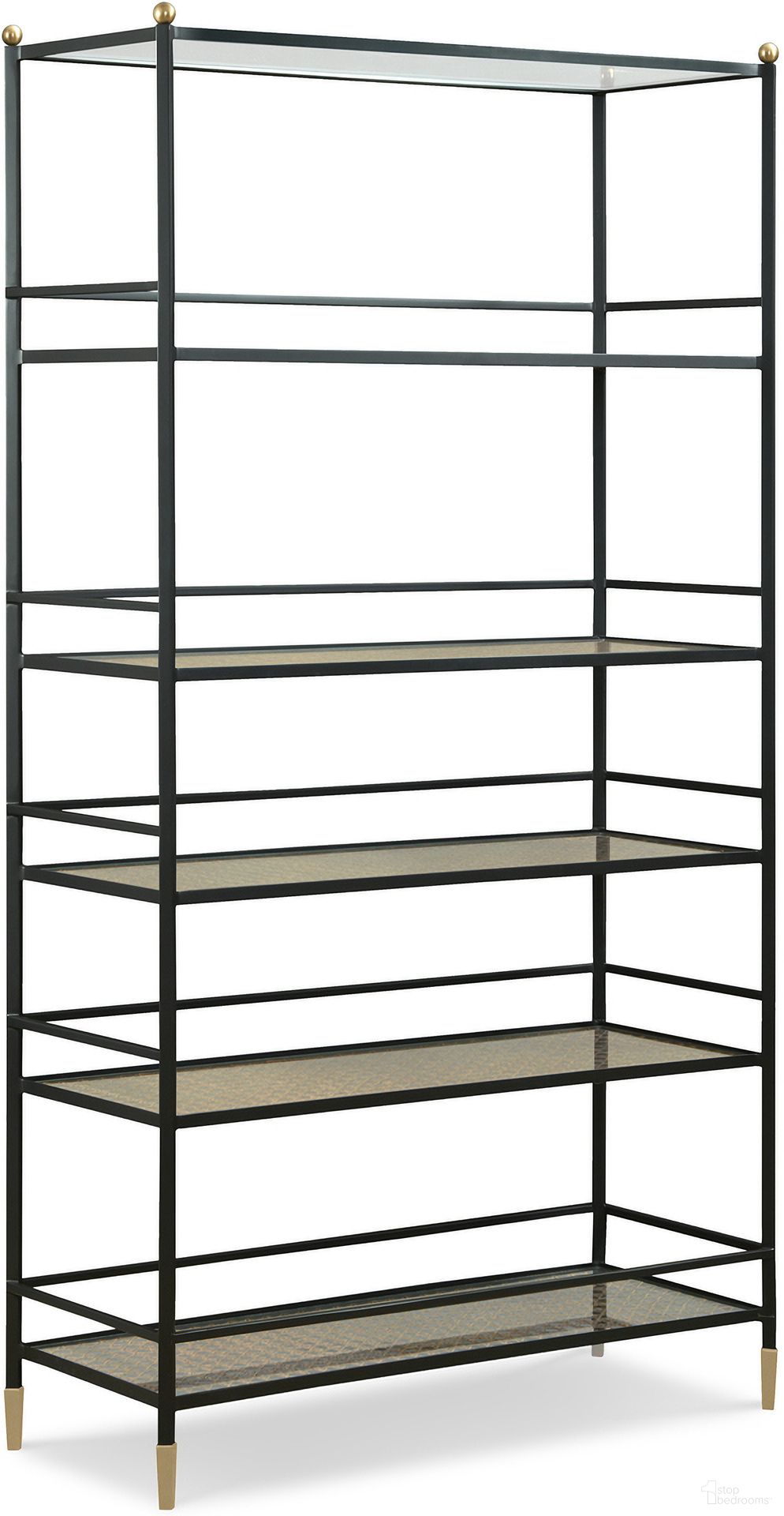 The appearance of Tom-Tom Etagere In Rustic Black designed by Century Furniture in the modern / contemporary interior design. This rustic black piece of furniture was selected by 1StopBedrooms from Thomas O'Brien Collection to add a touch of cosiness and style into your home. Sku: AEA-805. Material: Metal.