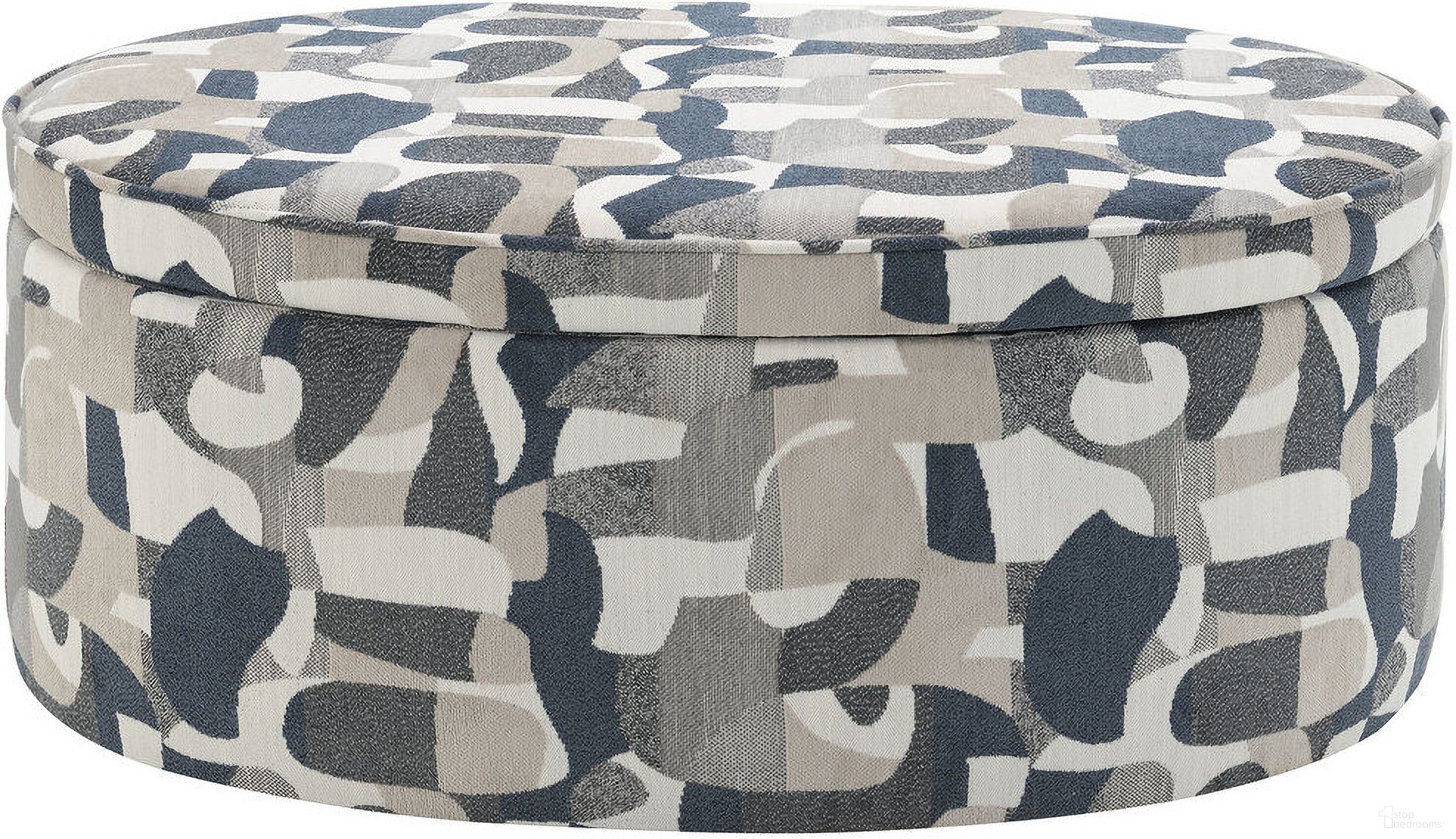 The appearance of Tomkins Oval Upholstered Storage Ottoman In Indigo designed by Coaster in the transitional interior design. This indigo piece of furniture was selected by 1StopBedrooms from Tomkins Collection to add a touch of cosiness and style into your home. Sku: 509674. Material: Polyester.