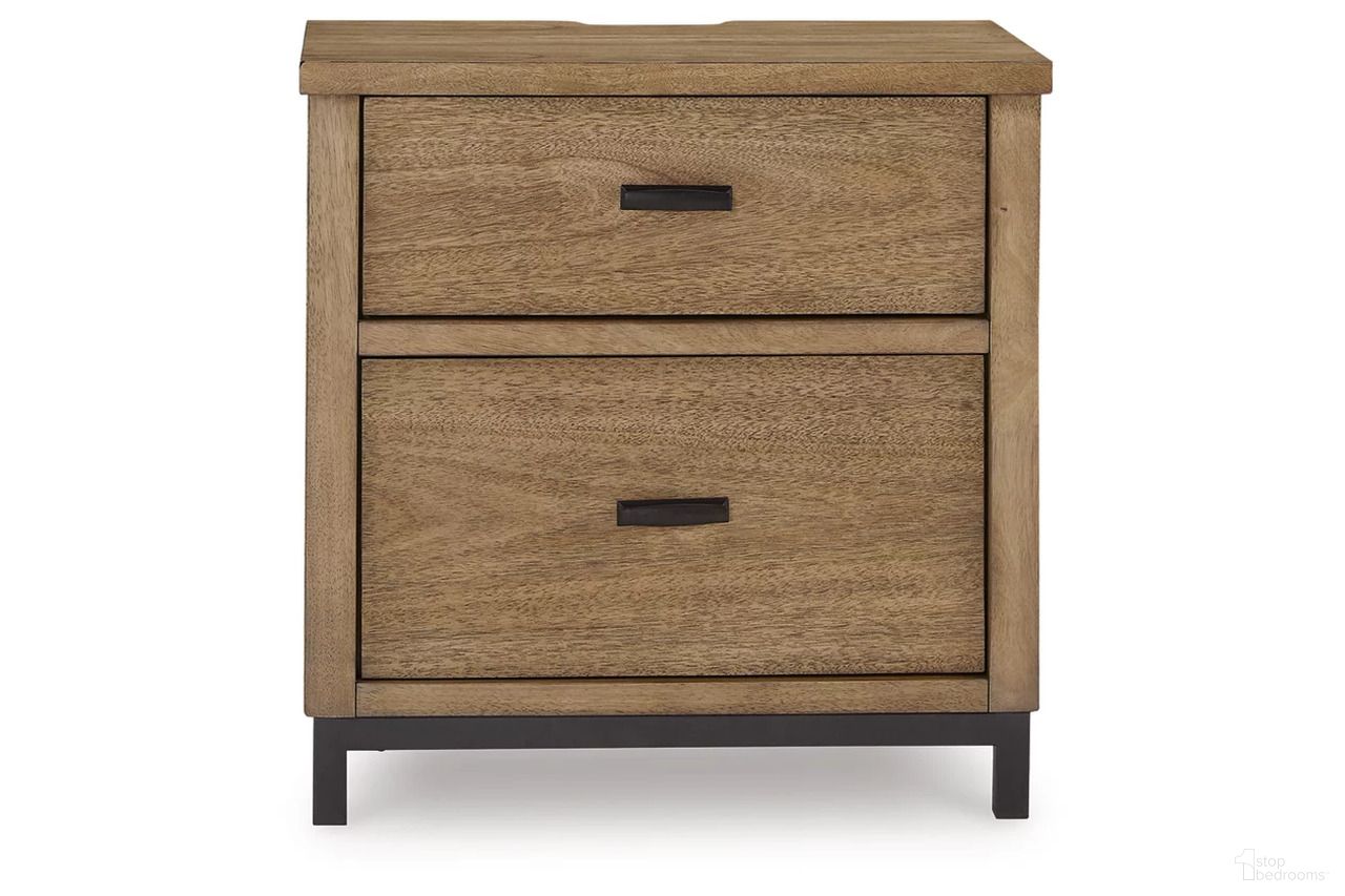 The appearance of Tomtyn Nightstand In Light Brown designed by Signature Design by Ashley in the transitional interior design. This light brown piece of furniture was selected by 1StopBedrooms from Tomtyn Collection to add a touch of cosiness and style into your home. Sku: B622-92. Material: Wood.