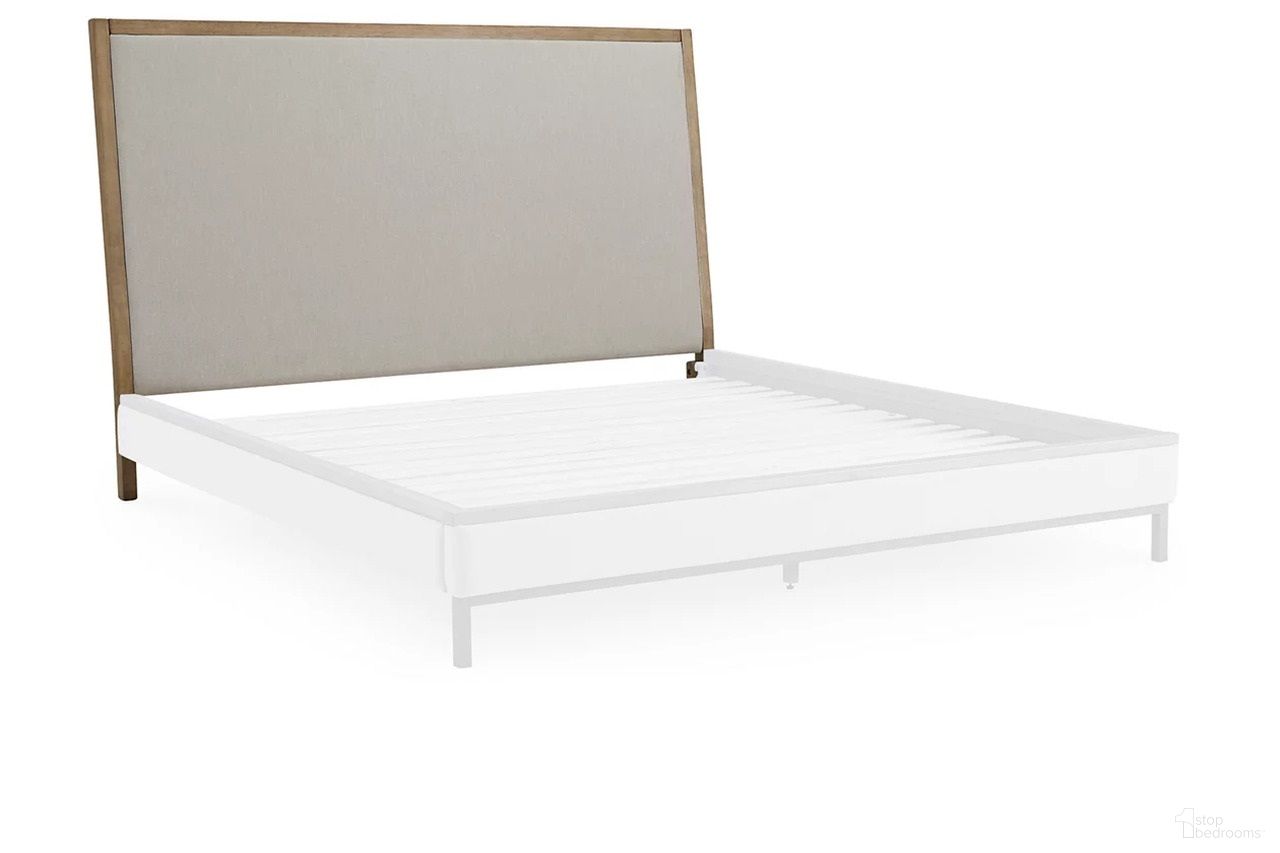 The appearance of Tomtyn Queen Upholstered Headboard In Light Brown designed by Signature Design by Ashley in the transitional interior design. This light brown piece of furniture was selected by 1StopBedrooms from Tomtyn Collection to add a touch of cosiness and style into your home. Sku: B622-57. Material: Fabric. Bed Size: Queen.