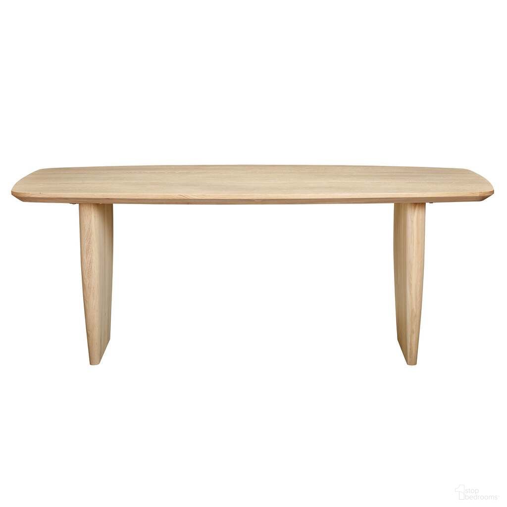 The appearance of Tonic Dining Table In Biscotti Oak designed by LH Imports in the modern / contemporary interior design. This biscotti oak piece of furniture  was selected by 1StopBedrooms from Tonic Collection to add a touch of cosiness and style into your home. Sku: TNC010S-BOA. Table Base Style: Double Pedestal. Table Top Shape: Rectangular. Size: 39" x 87". Material: Oak.