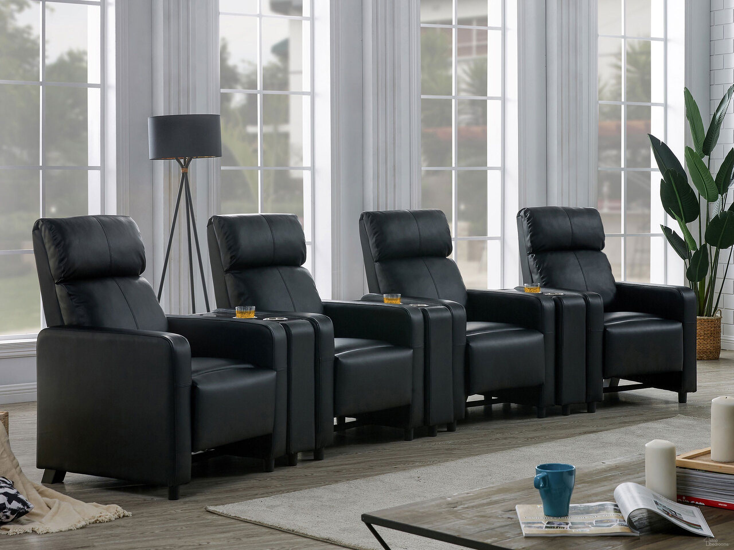 The appearance of Toohey Upholstered 7 Piece Tufted Recliner Living Room Set Black designed by Coaster in the modern / contemporary interior design. This black piece of furniture was selected by 1StopBedrooms from Toohey Collection to add a touch of cosiness and style into your home. Sku: 600181;600181;600181;600181;600182;600182;600182. Material: Upholstered.