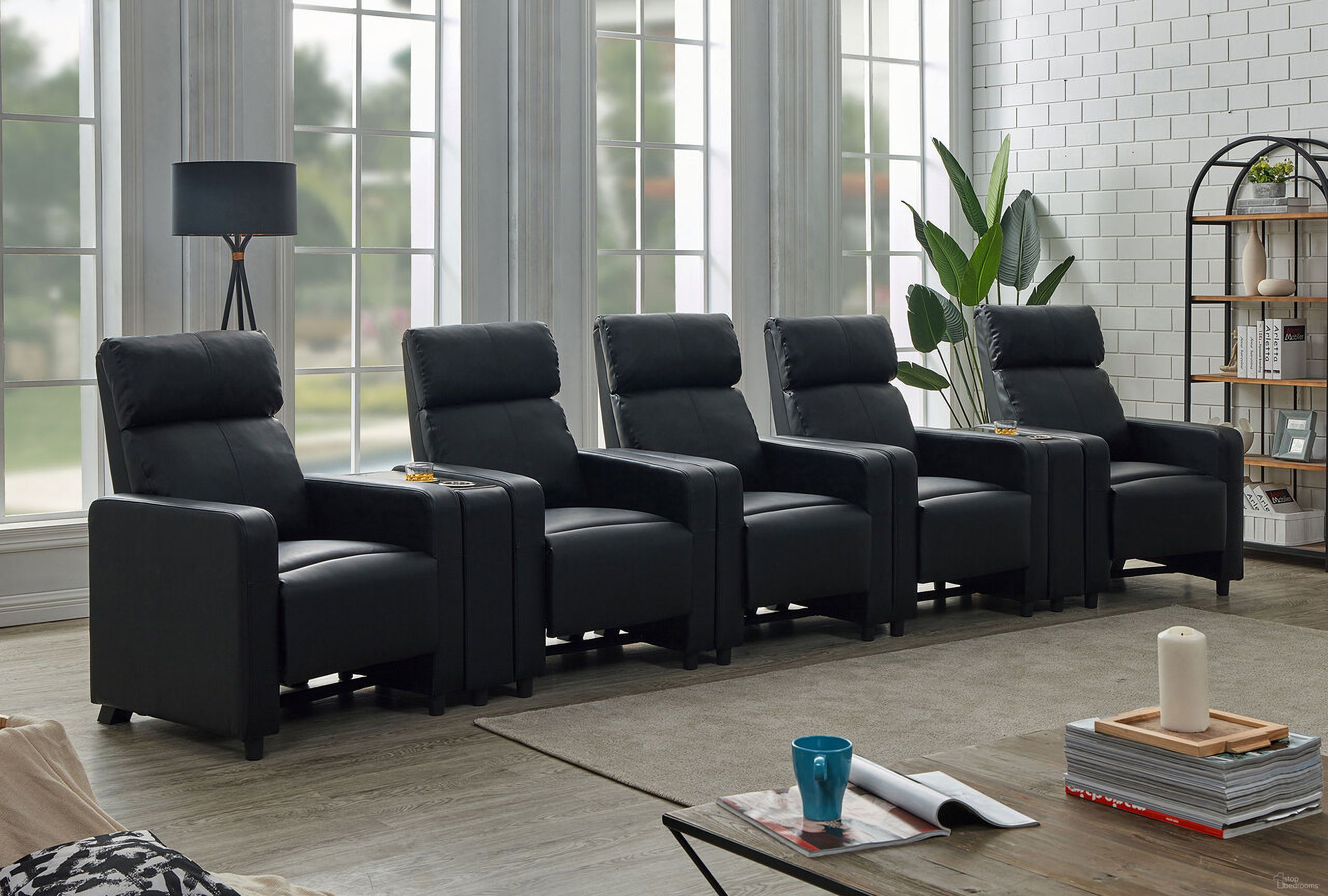 The appearance of Toohey Upholstered 7-Piece Tufted Recliner Living Room Set Black designed by Coaster in the modern / contemporary interior design. This black piece of furniture was selected by 1StopBedrooms from Toohey Collection to add a touch of cosiness and style into your home. Sku: 600181;600181;600181;600181;600181;600182;600182. Material: Upholstered.