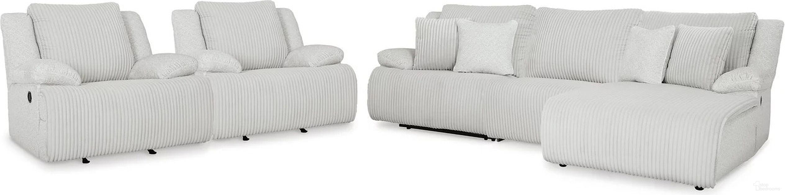 The appearance of Top Tier 3-Piece Reclining Living Room Set In Alloy designed by Signature Design by Ashley in the modern / contemporary interior design. This alloy piece of furniture was selected by 1StopBedrooms from Top Tier Collection to add a touch of cosiness and style into your home. Sku: 9270640;9270646;9270625;9270625;9270607. Material: Fabric.