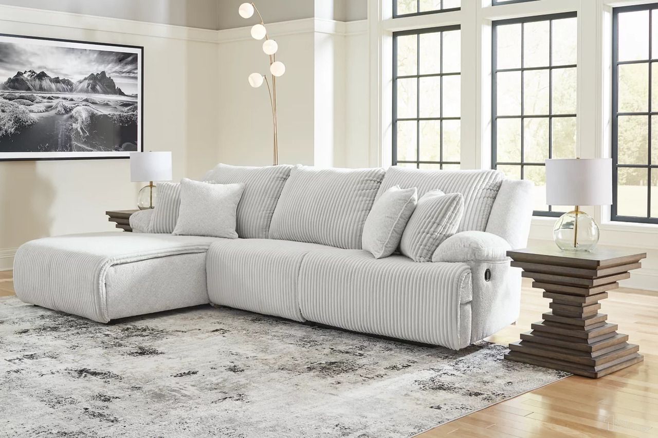 The appearance of Top Tier 3-Piece Sectional Sofa Chaise In Alloy designed by Signature Design by Ashley in the modern / contemporary interior design. This alloy piece of furniture was selected by 1StopBedrooms from Top Tier Collection to add a touch of cosiness and style into your home. Sku: 9270605;9270646;9270641. Material: Polyester. Layout: L-Shape. Orientation: LAF.
