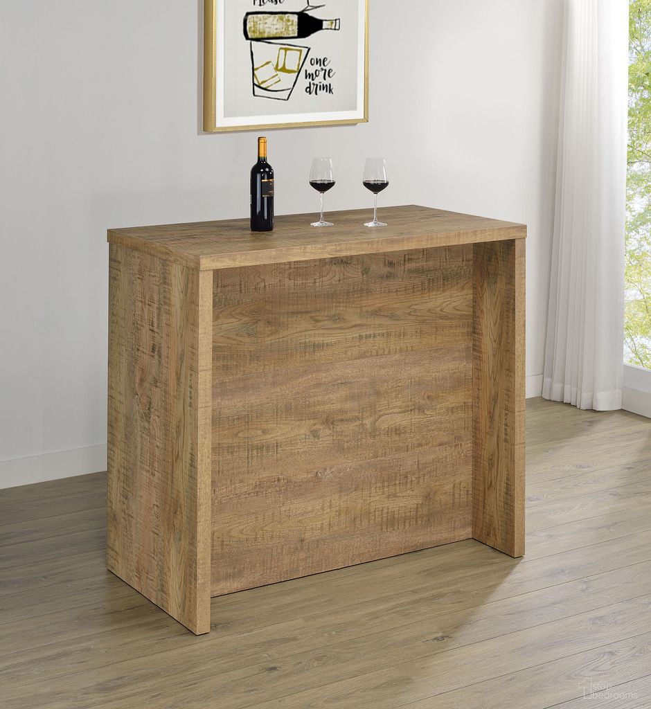 The appearance of Topanga Engineered Wood Freestanding Home Bar In Mango designed by Coaster in the modern / contemporary interior design. This mango piece of furniture was selected by 1StopBedrooms from Topanga Collection to add a touch of cosiness and style into your home. Sku: 182785. Material: MDF.