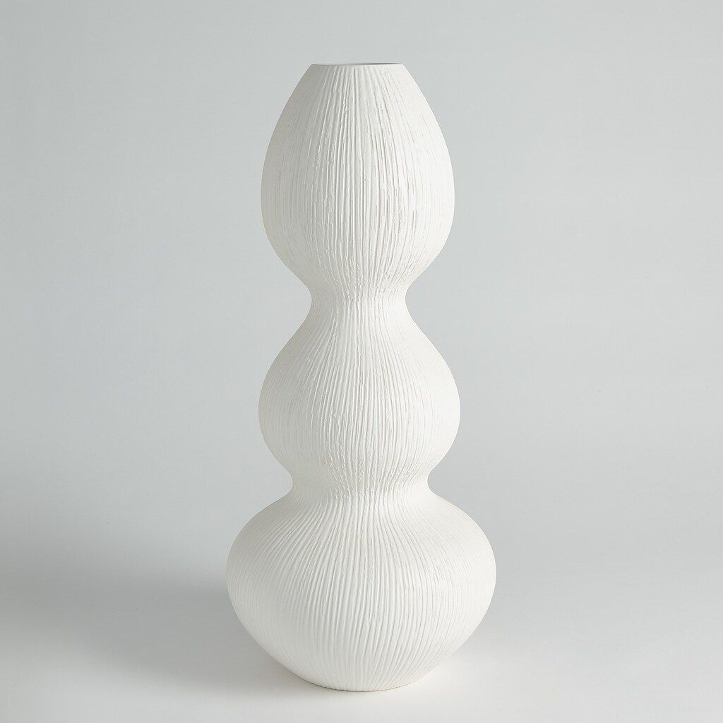 Torch Large Vase In Matte White
