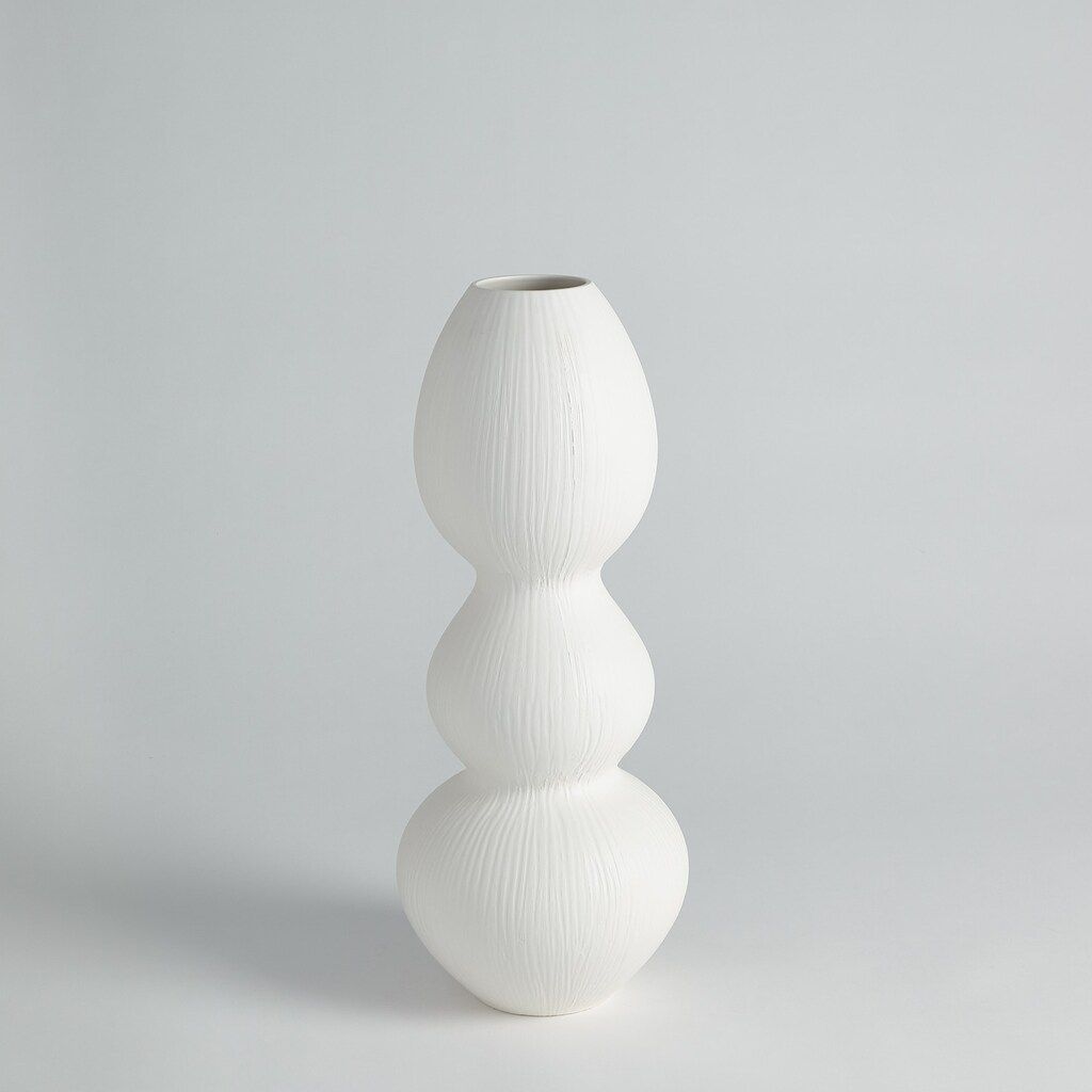Torch Small Vase In Matte White