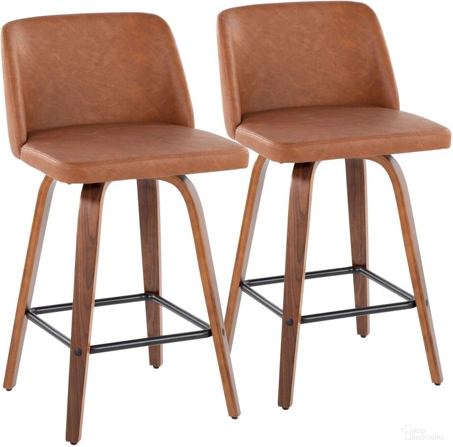 The appearance of Toriano 26 Inch Counter Stool Set of 2 In Black designed by Lumisource in the transitional interior design. This camel piece of furniture was selected by 1StopBedrooms from Tintori Collection to add a touch of cosiness and style into your home. Sku: B26-TRNOPU-SWVX2 WLCAM2. Material: Wood.