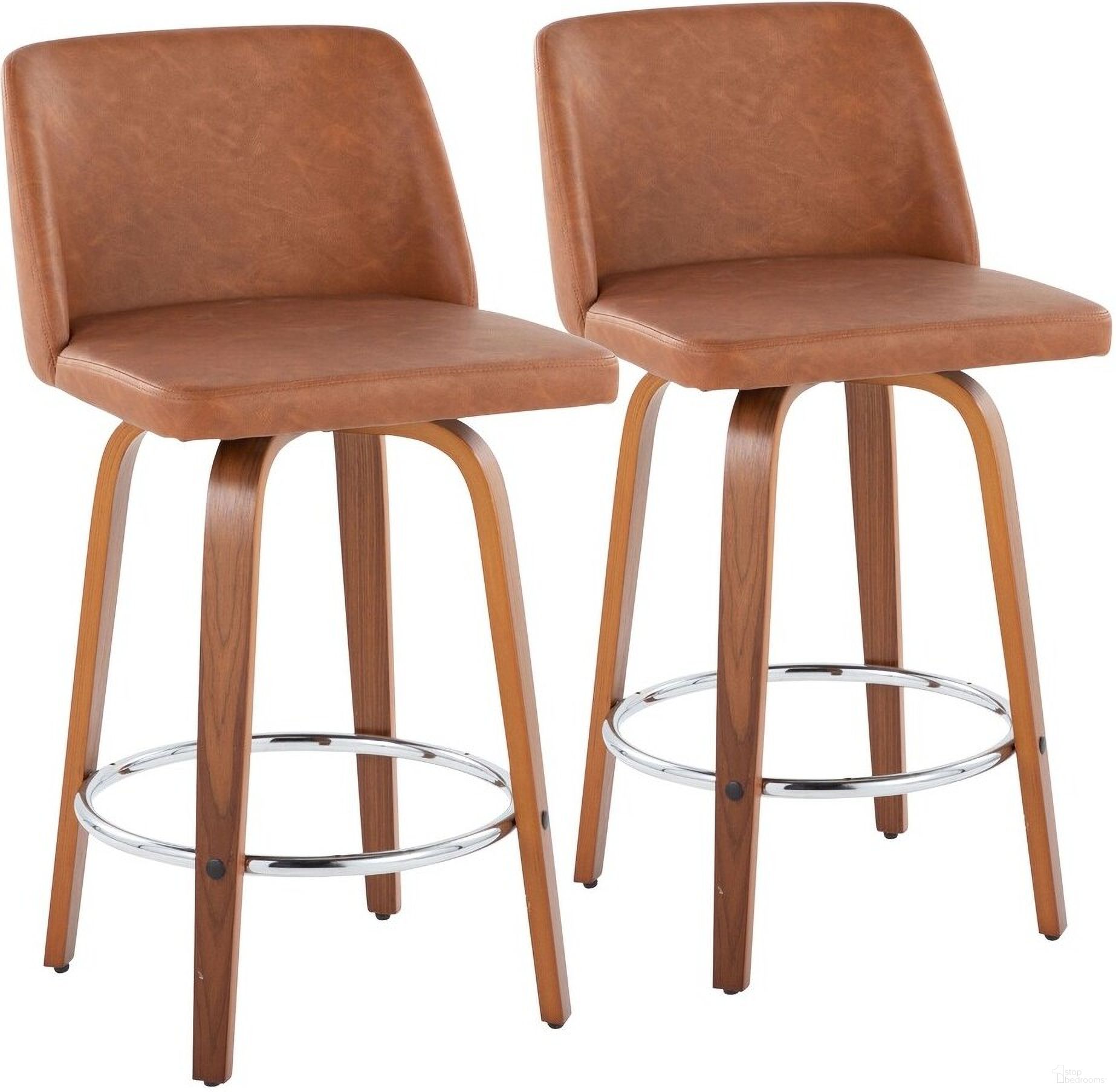 The appearance of Toriano 26 Inch Counter Stool Set of 2 In Chrome designed by Lumisource in the transitional interior design. This chrome piece of furniture was selected by 1StopBedrooms from Tintori Collection to add a touch of cosiness and style into your home. Sku: B26-TRNOPU-SWVR2 WLCAM2. Material: Wood.