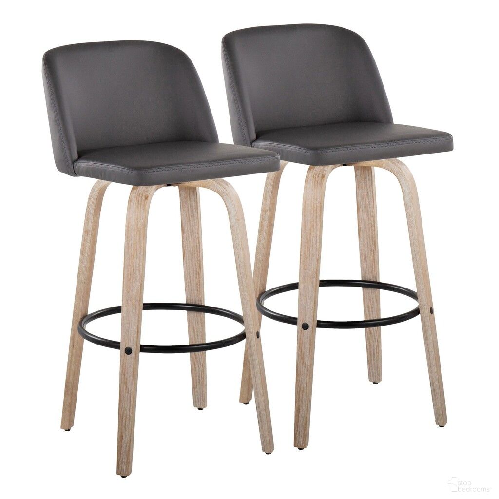 The appearance of Toriano 26 Inch Fixed Height Counter Stool Set of 2 In White Wash Gray designed by Lumisource in the country / farmhouse interior design. This white wash gray piece of furniture was selected by 1StopBedrooms from Tintori Collection to add a touch of cosiness and style into your home. Sku: B26-TRNOPU-GRTZQ2 WWGY2. Material: Wood.