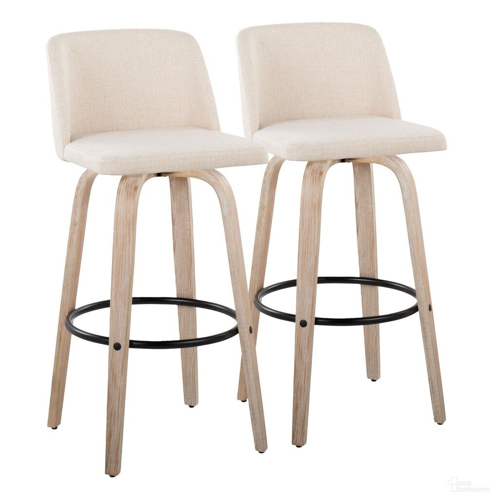 The appearance of Toriano 30 Inch Fixed Height Barstool Set of 2 In Cream designed by Lumisource in the country / farmhouse interior design. This cream piece of furniture was selected by 1StopBedrooms from Tintori Collection to add a touch of cosiness and style into your home. Sku: B30-TRNO-GRTZQ2 WWNCR2. Material: Wood.