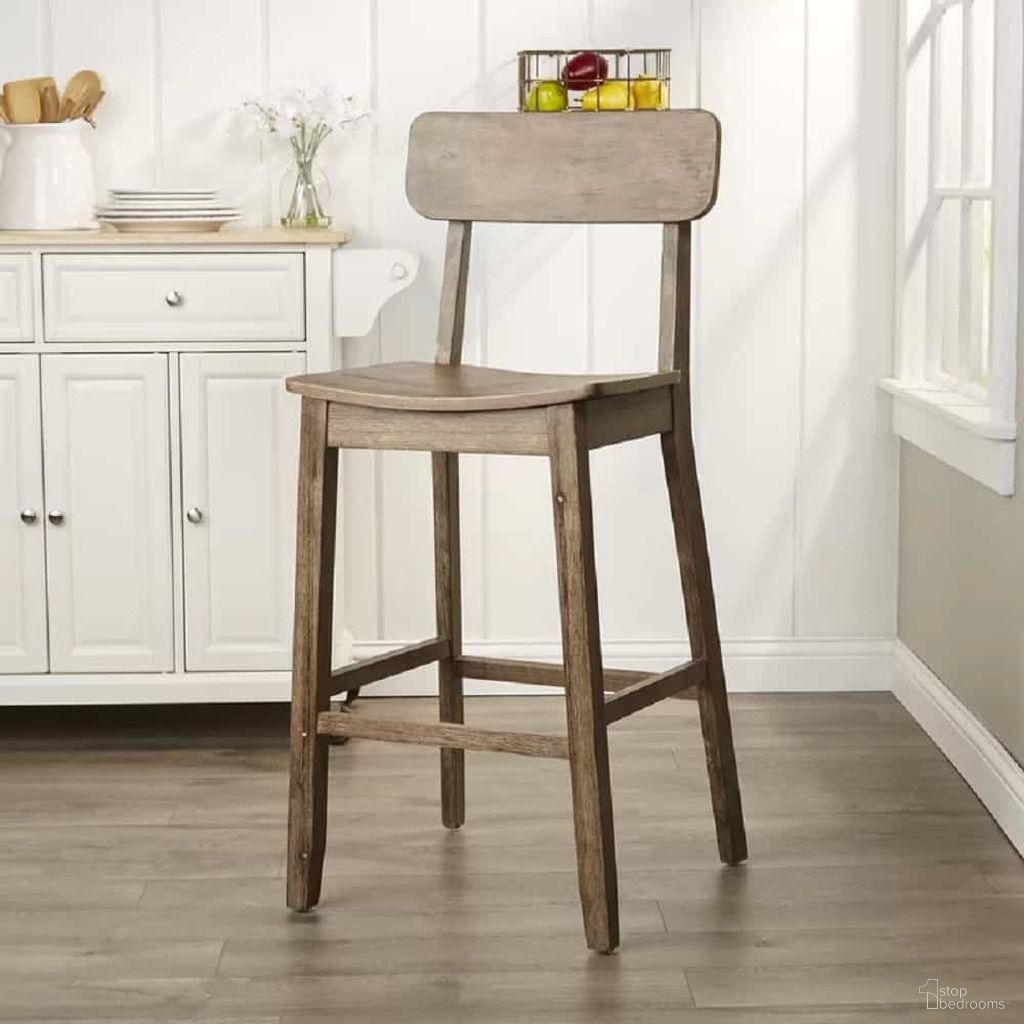 The appearance of Torino Wood Barstool In Barnwood Wire-Brush designed by Boraam Industries in the modern / contemporary interior design. This barnwood wire-brush piece of furniture was selected by 1StopBedrooms from Torino Collection to add a touch of cosiness and style into your home. Sku: 76729. Material: Plywood.