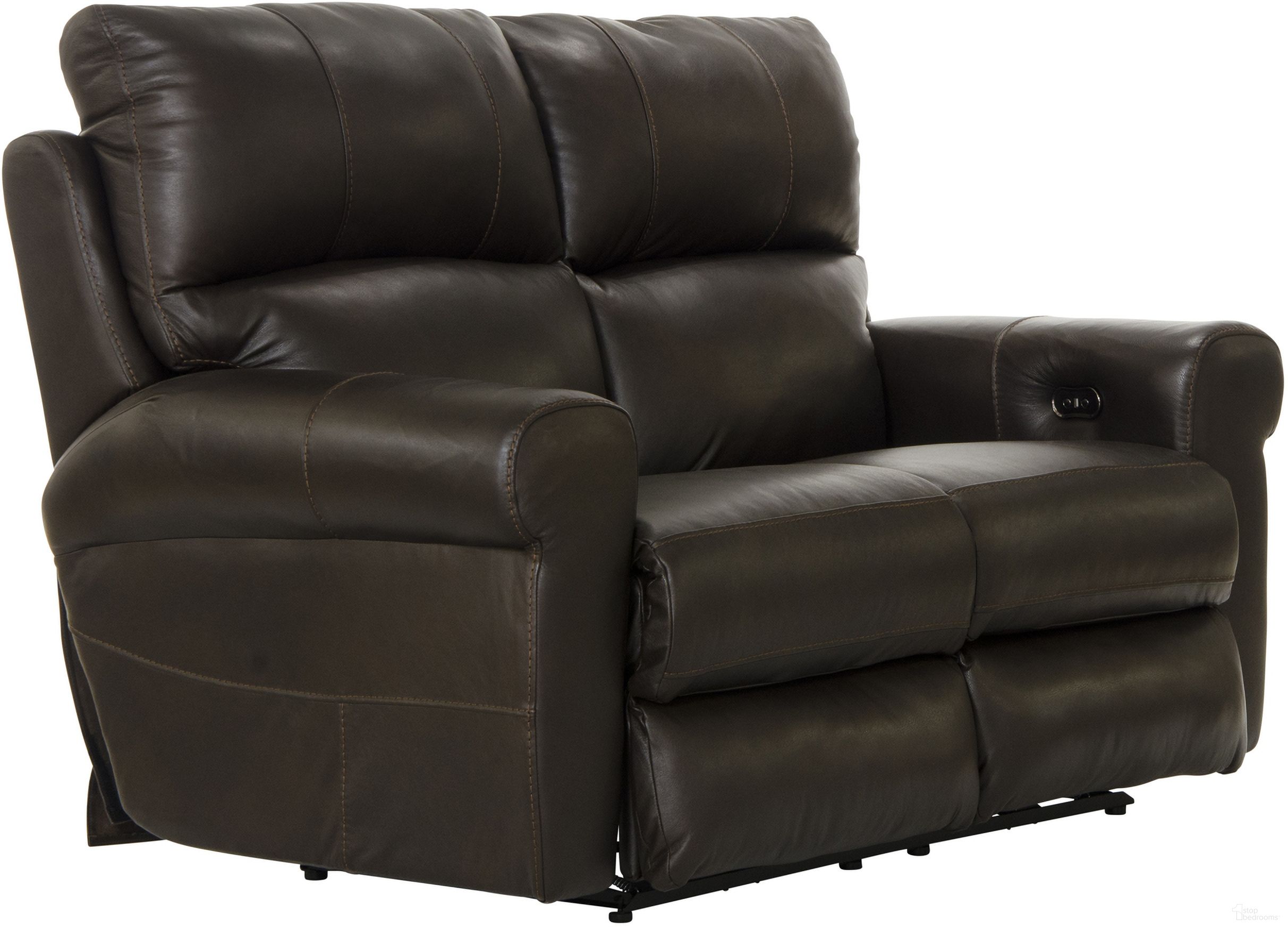 The appearance of Torretta Power Lay Flat Reclining Loveseat In Chocolate designed by Catnapper in the traditional interior design. This chocolate piece of furniture was selected by 1StopBedrooms from Torretta Collection to add a touch of cosiness and style into your home. Sku: 64572127389307389. Material: Leather.