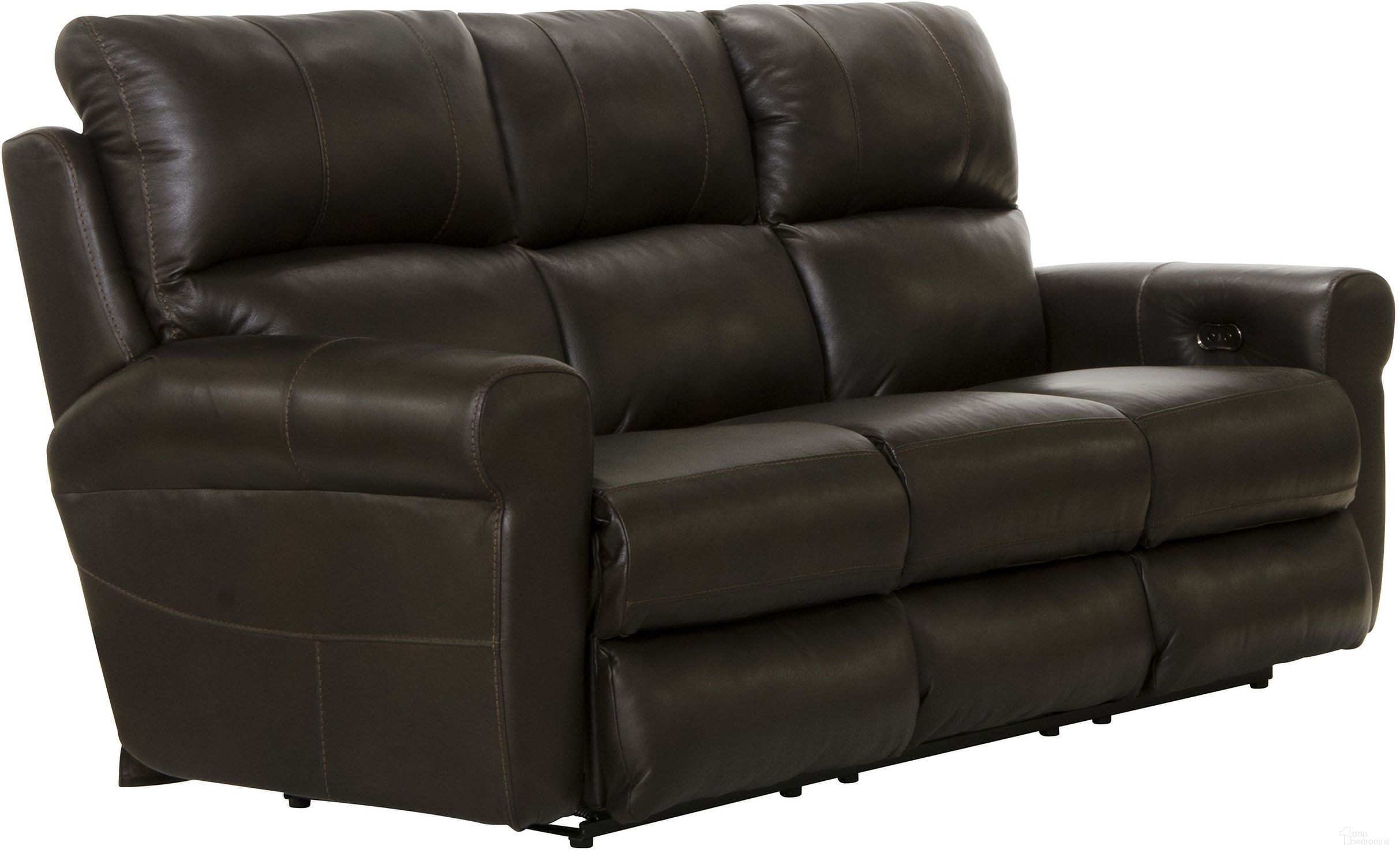 The appearance of Torretta Power Lay Flat Reclining Sofa In Chocolate designed by Catnapper in the traditional interior design. This chocolate piece of furniture was selected by 1StopBedrooms from Torretta Collection to add a touch of cosiness and style into your home. Sku: 64571127389307389. Material: Leather.