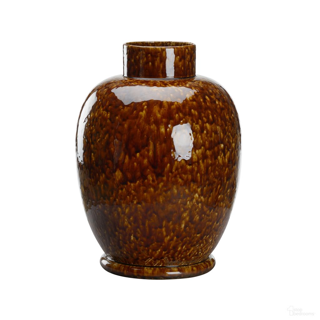 The appearance of Tortoise Ceramic Vase - Large In Brown designed by Chelsea House in the modern / contemporary interior design. This brown piece of furniture  was selected by 1StopBedrooms from Chelsea House Misc Collection to add a touch of cosiness and style into your home. Sku: 385763. Material: Ceramic.