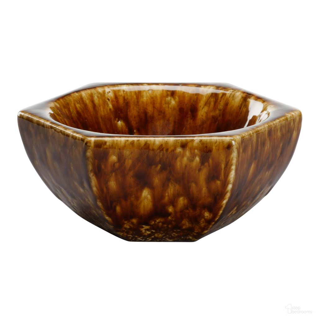 The appearance of Tortoise Hexagonal Bowl In Brown designed by Chelsea House in the modern / contemporary interior design. This brown piece of furniture was selected by 1StopBedrooms from Chelsea House Misc Collection to add a touch of cosiness and style into your home. Sku: 385759. Material: Ceramic.