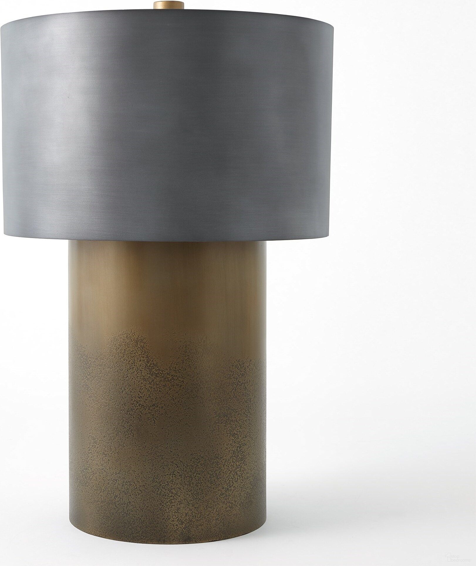 Tortoise Large Drum Lamp In Brass
