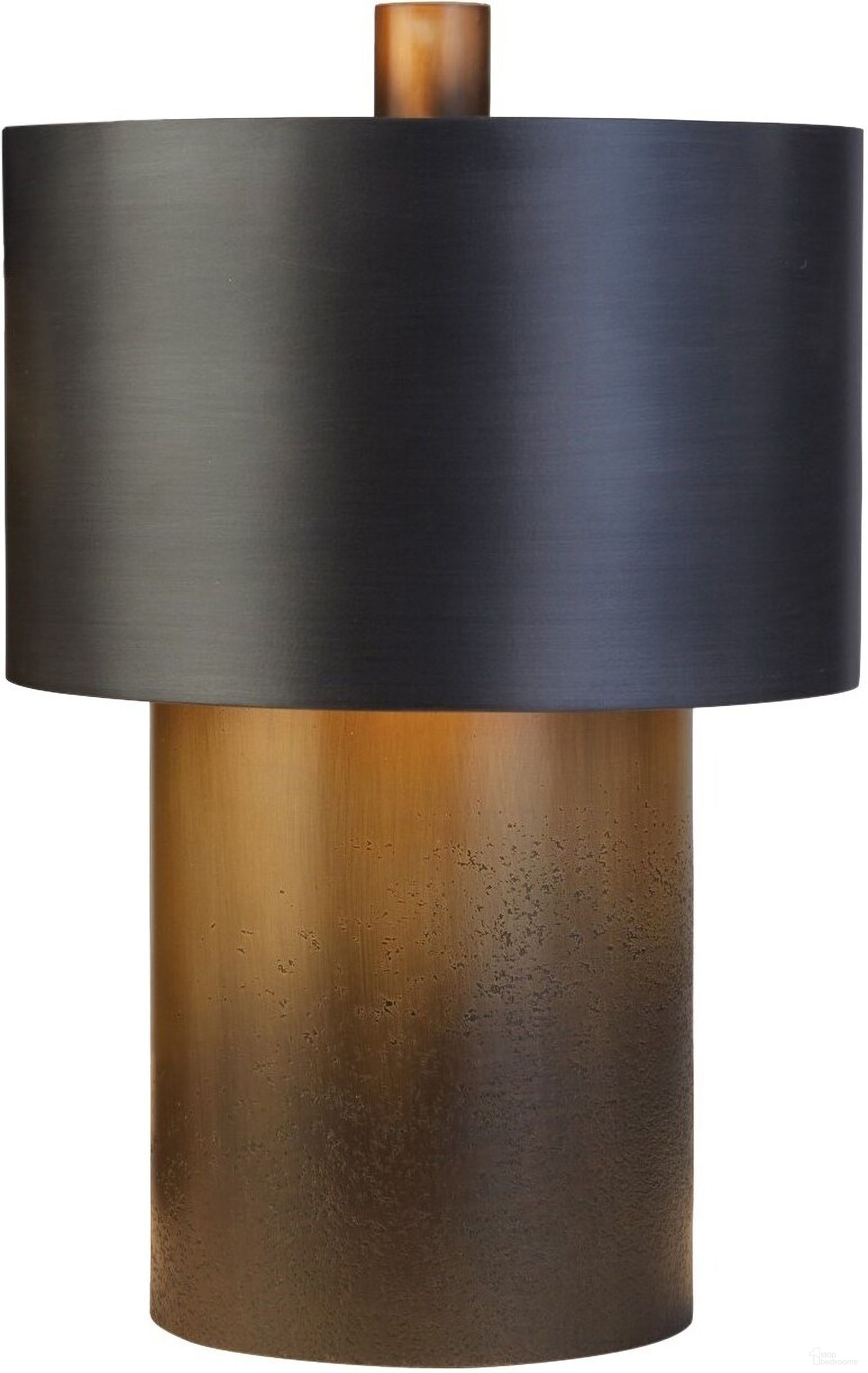 Tortoise Small Drum Lamp In Brass