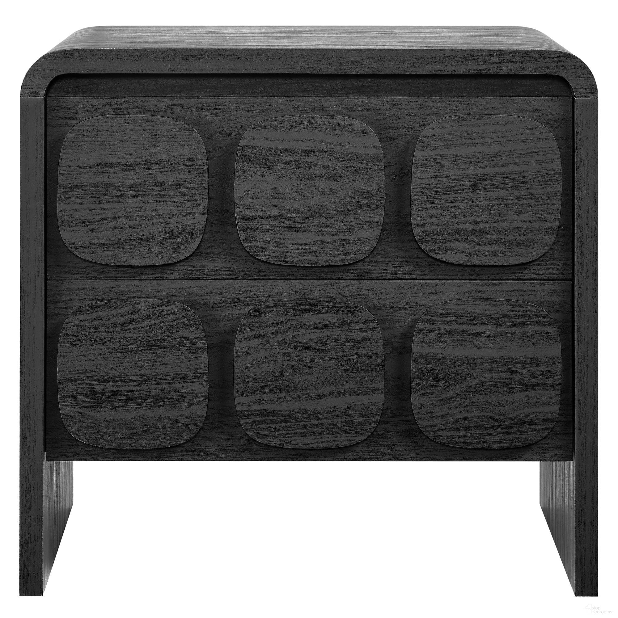 Toscana 2-Drawer Nightstand In Black
